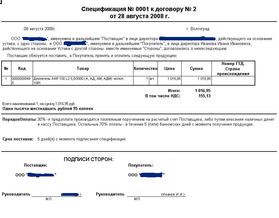 Договор Купли Продажи Мебели Спецификация